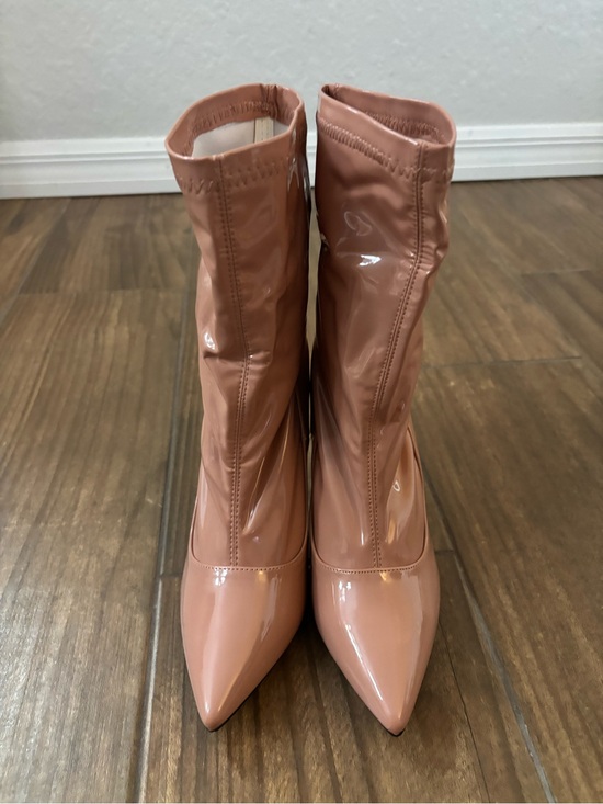 Cape Robbin Shoes - Cape Robbin Patent Pointed Sock Boot in Rose NWOB